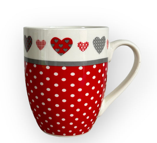 Red Heart Ceramic Mug